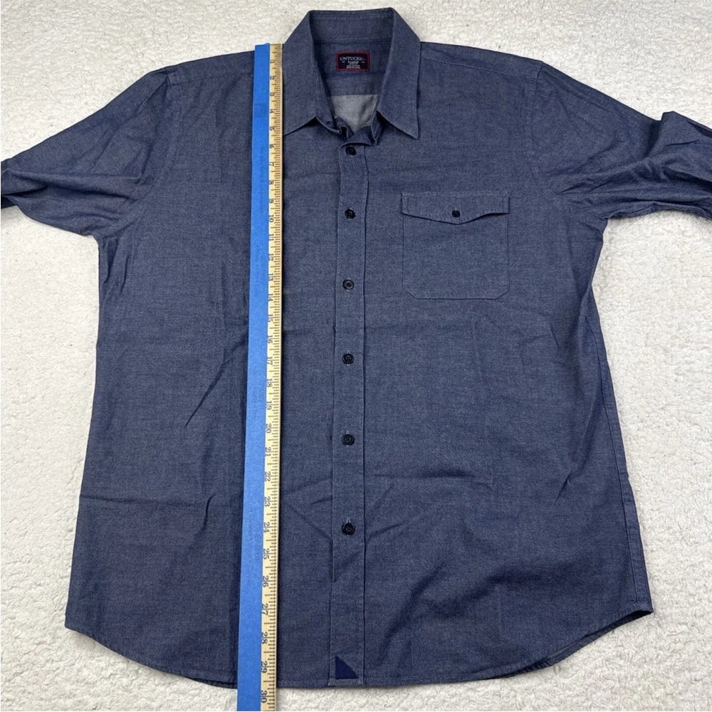 UNTUCKit Shirt Mens XL Blue Slim Fit Button Down Cotton‎ Pocket - Picture 6 of 6